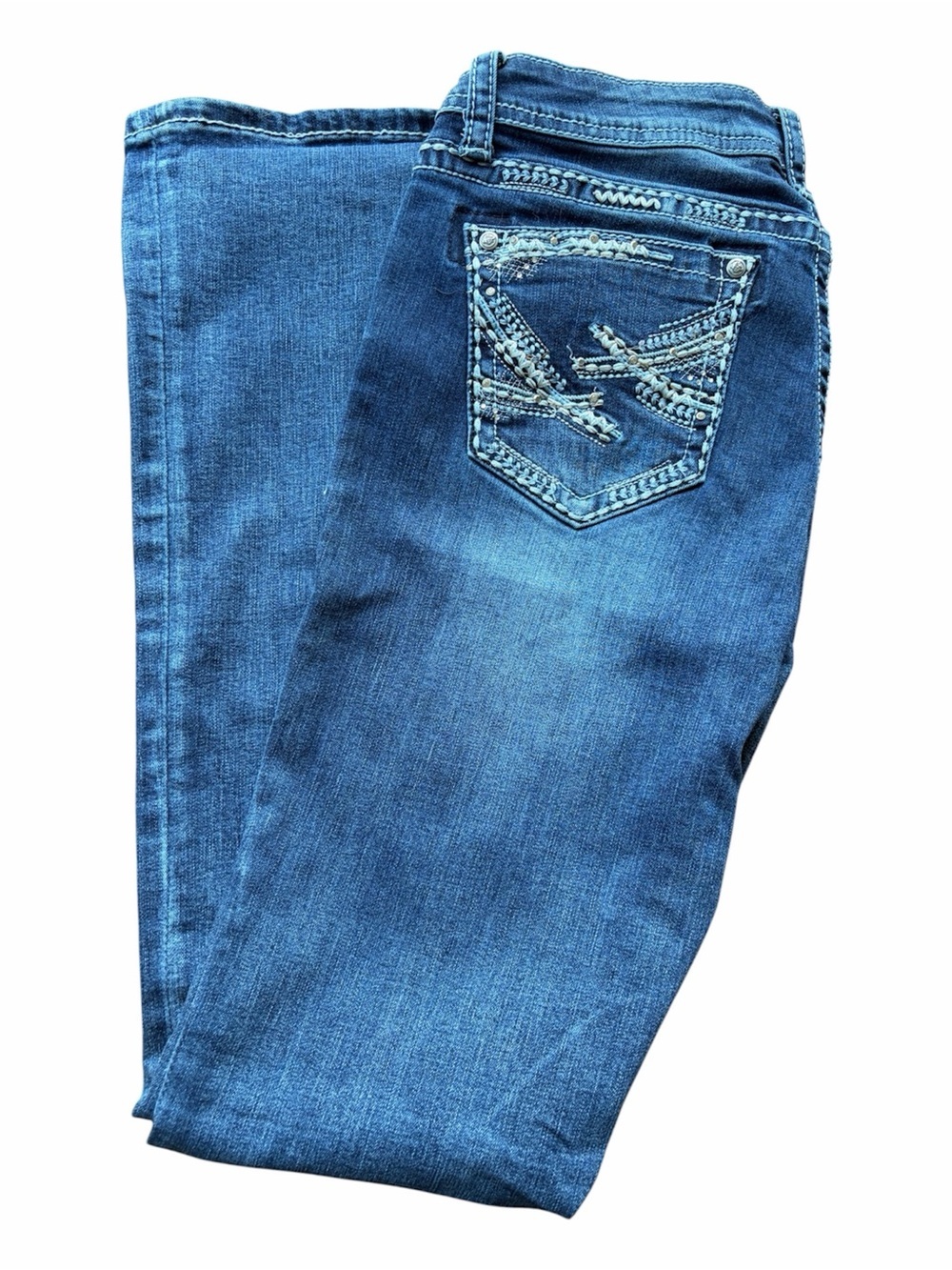 Grace in LA | Blue Jeans with Turquoise Embellishments